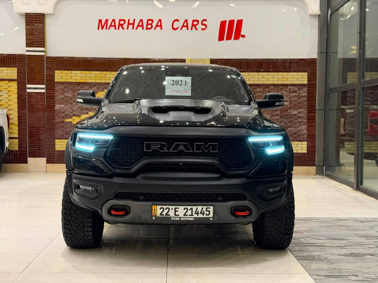 MARHABA CARS ERBIL
——————————
BRAND : RAM 1500
CLASS : TRX 702 HP 
ENGINE : V8 - 6.2L SUPERCHARGED - 4x4
STATUE : CLEAN TITLE كلين تايتل 
YEAR : 2021
PRICE : $
COUNTER : 29,000 MILE
IMPORTING : وارد كندى
ADRESS : Erbil , أربيل شارع ١٠٠م صف دائرة گمرگ
FOR IFORMATION CALL US :
MARHABA CARS 
 📞 : ***********

