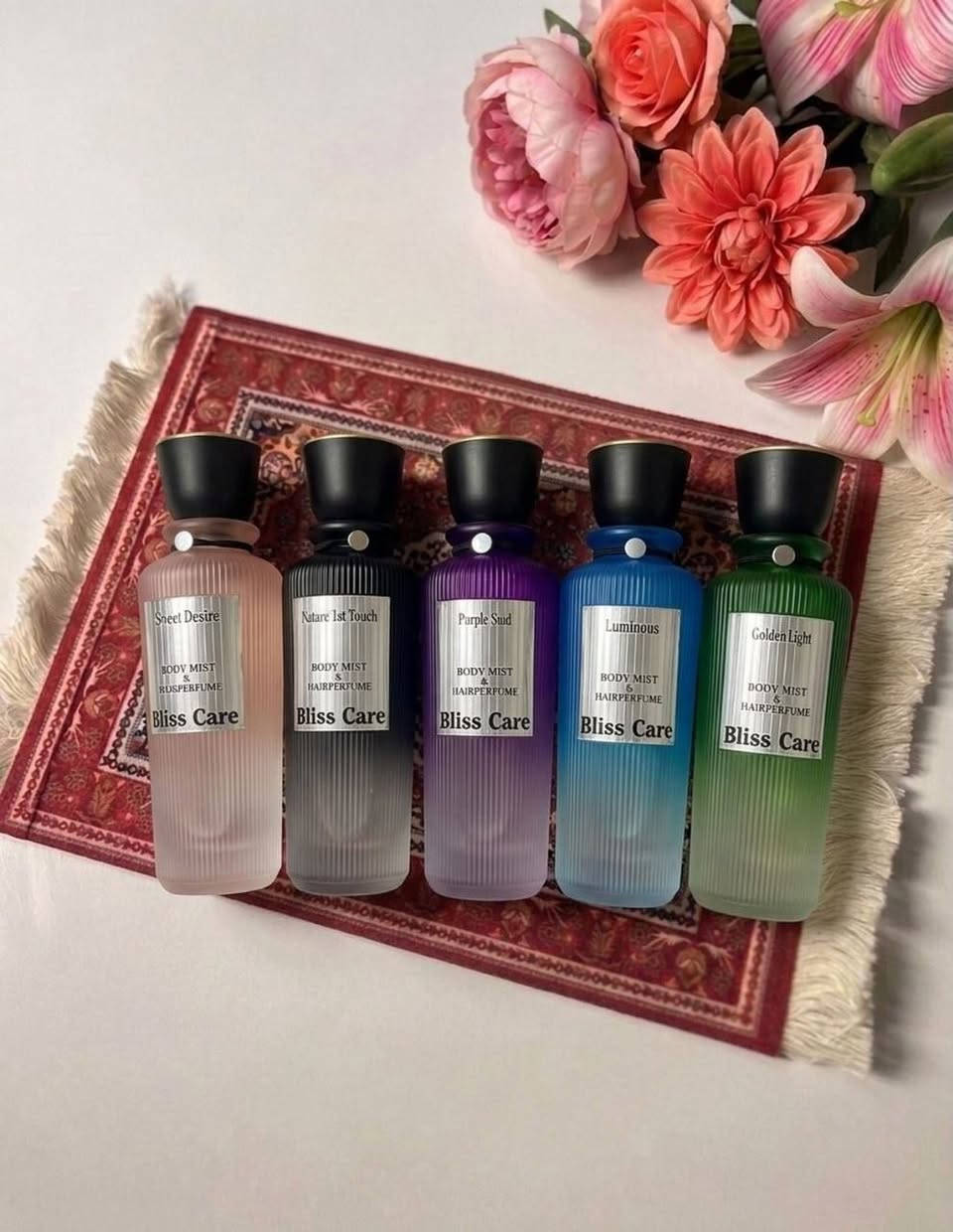 ✨ سبلاشات بلاس كير Bliss Care ✨
الزجاجة الخبلت الشعب

💚 اخضر - سويت ونظافه
🖤 اسود - اناناس ومنكا
💜 بنفسجي - حمضيات
💙 ازرق - نظافة وانتعاش
🩷 وردي - زهور وفواكه
❤️ احمر - فانيلا سويت

للجسم والشعر
ثبات عالي وفوحان يجنن 😍
بسعر    ٢١ الف
توصيل مجاني لكافة محافظات العراق 
⁨ ⁨ ⁨ ⁨ ⁨ ⁨ ⁨ ⁨ ⁨ ⁨ ⁨ ⁨ ⁨ ⁨ ⁨ 
لحجز تواصل معنا على واتساب ..
‏‪***********‬‏
 🇮🇶⁩⁩⁩ #محافظات #محافظات_العراق_البصرة_النجف_كربلاء_الحلة_الديوانية_الكوت_السماوة_الناصرية_العمارة_وجميع_محافظات #محافظات_العراق #إكسبلور ⁩

نص مكتوب في الصور:
- سويت ونظافه
- فاكهه انناس ومنكا
- حمضيات
- ريحة نظافه وانتعاش
- زهور وفواكه
- فانيلا سويت
- سبلاشات بلاس كير العبوه الزجاجيه الخبلت الشعب العراقي كله
- عطورهم جدا ثابته وفواحه
- سبلاش ومعطر جسم يتميز عطره بمزيج من اللافندر والزهور البنفسجيه في الافتتاحية توصف الرائحه بأنها انثويه وهادئه تمنح احساسا بالرومانسيه والانتعاش 💜