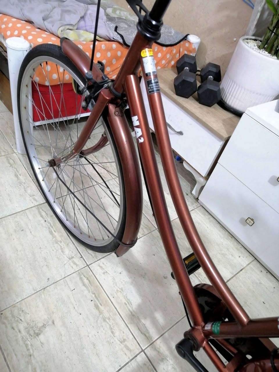 السلام عليكم للبيع بايسكل بناتي حاوية مال بالة ياباني
باسكل بالة حجم 26 لون جوزي مميز 
تايرات بلادية ويالة عدلة داينمو امامي
قفل تاير خلفي + كشن طبي 
شبجة خلفيه + جرص اصلي 
مكان 📍بغداد حي الجهاد 
باسكل مكفول نظافه فوول %100

رقم لتواصل واتساب 
 *********** 
يوجد خدمة توصيل بغداد والمحافضات 🚕
