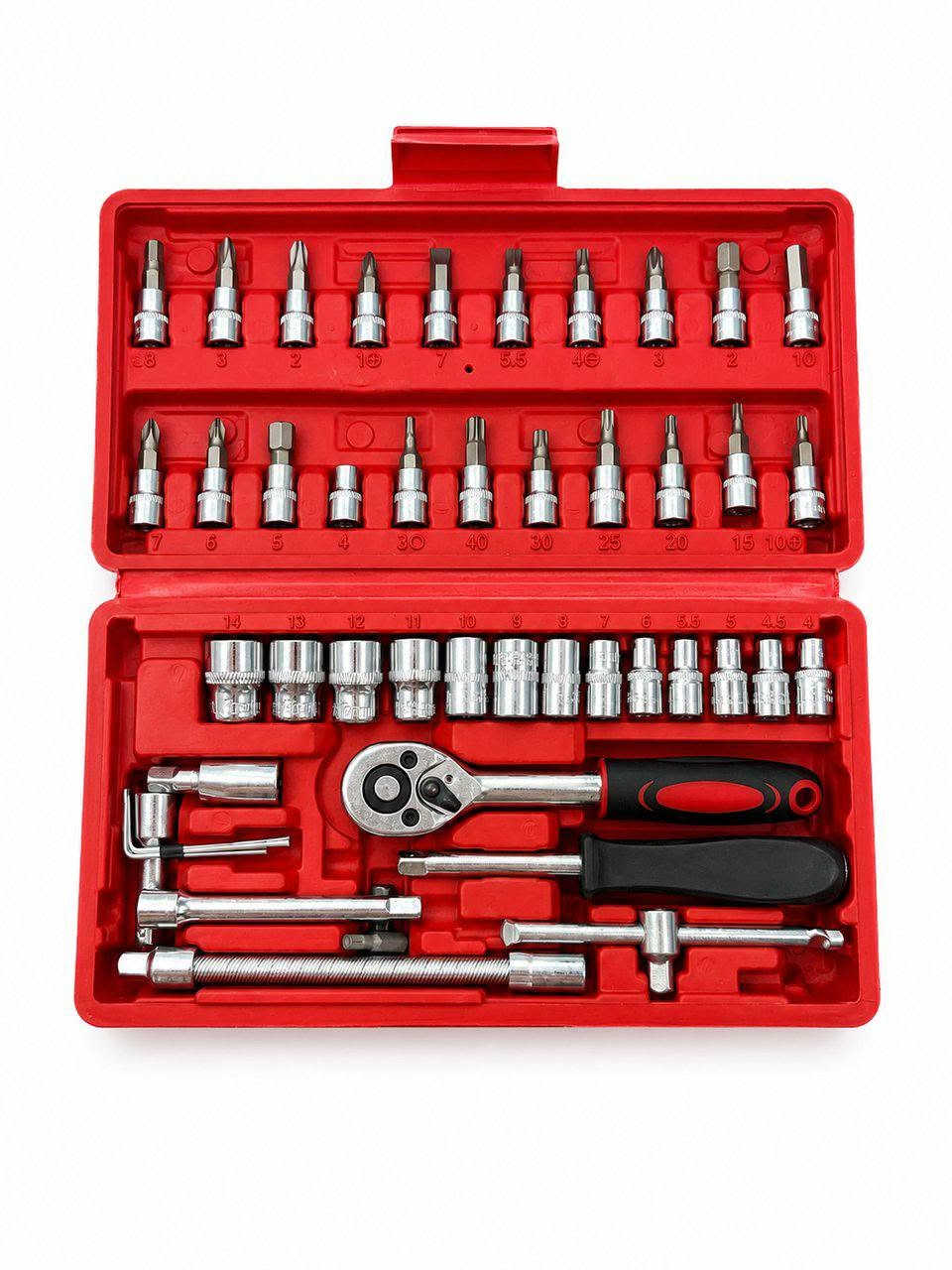 طقم سوكيت 46 قطعة 🔧🔥

🚗 كل أدوات الفك والتركيب اللي تحتاجها… بعلبة وحدة!

إذا تشتغل بالسيارات 🔧 أو تحب تصلّح بنفسك 🛠️ فهذا الطقم راح يكون رفيقك بكل شغلة!

✨ 46 قطعة متكاملة
💪 أدوات عملية وقوية
🔩 مناسبة للسيارات وأعمال الصيانة
📦 مرتبة داخل علبة لسهولة الحمل والتنظيم
🏠 مثالية للبيت والكراج والورش

🔥 لا تخلي شغلة توقفك… خلي أدواتك جاهزة دائماً!

📦 46 قطعة = طقم واحد يغطي لك هواي احتياجات

الفحص امام المندور اذا بيه نقص قطعه راجع
توصيل متوفر 
تواصل واتساب ***********
