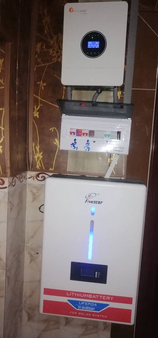 تم بعون الله تنصيب منظومة  طاقة شمسية  في قضاء طوز خورماتو  بواقع (14) امبير نهاري و (10) امبير ليلي 

تتكون المنظومة من :-

1- الواح نوع جينكو (725) واط عدد (6) الواح  ضمان (10) سنوات 

2- انفيرتر (6)كيلو واط 
ضمان (1) سنة نوع  ( فلستي  ) 

3- بطارية ليثيوم نوع ( فايف ستار   ) 
 (10) كيلو واط (51.2) فولت
  ضمان (5) سنوات

4- بورد مع قواطع AC و DC مع اسلاك الواح 6 ملم DC
ومن الله التوفيق 

ملاحظة / توجد لدينا كافة انواع واحجام  المنظومات  مثلآ
8 نهاري  _8 ليلي
12 نهاري - 12 ليلي
15 نهاري - 15 ليلي
20 نهاري - 10ليلي
وكذلك بقية الاحجام حسب حاجة وطلب الزبون وبضمان حقيقي فعلي 

يوجد نقدآ وبالتقسيط
العنوان / طوز خورماتو - مجاور مطعم وكباب عزيز

***********
*********** 

زورونا وستجدون مايناسبكم 🌹
