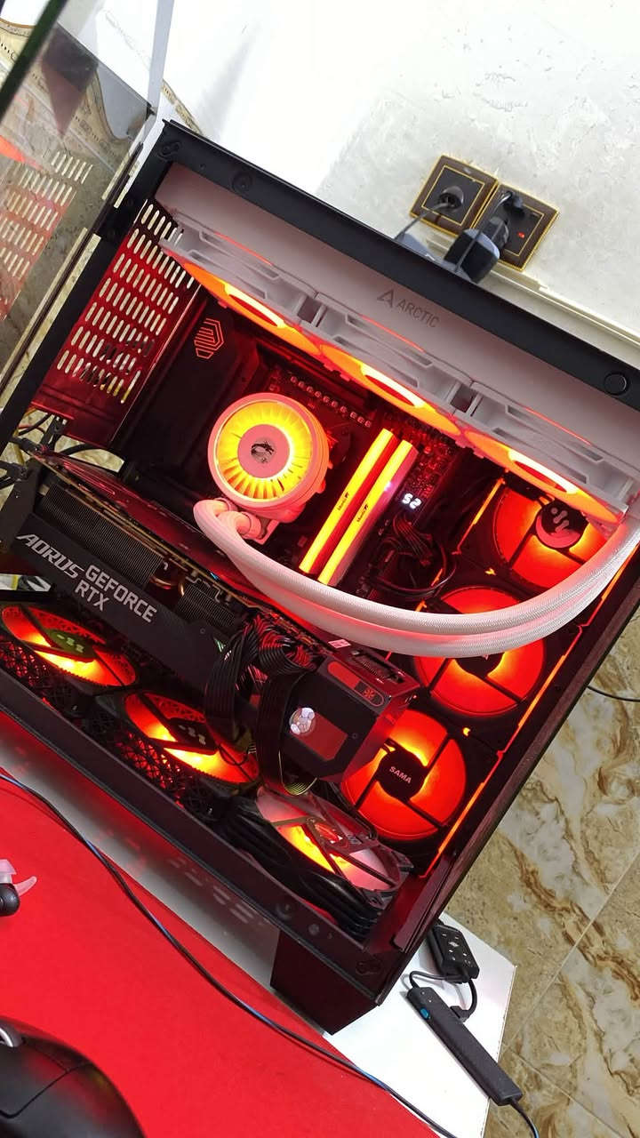 7800x3d 
معالج سعره 300 الف. 
Rtx 3080 10gb aorus master
كارت شاشه سعره 700 الف  
‏Msi x870 MAG Tomahawk Wi-Fi 
مذر بورد مشتغل مرتين سعره 400 الف (ضمان سنه)
Ram 32 2x16 manta 6000 cl30 1.35v
رامات مشتغلات مرتين 750 الف ضمان مدى الحياة 
Liquid freezer iii pro 360 ARCTIC 
مبرد مشتغل مرتين سعره 150 الف 
Power 750 Cooler master white 80+
باور سعره 80 الف بدون كارتونه
Nvm2 wd 500gb gen4x4
هيلث 100‎%‎ سعره 85 الف 
‏Ssd Samsung 870 evo 512gb
هيلث 100‎%‎ سعره 85 الف 
Case corsire 
كيس مع 7 فان  سعره 75 الف 
ماوس سوبر لايت 2 اسود سعره 100 الف 
شاشه سعرها 200 الف ASUS 280hz 24.5 
يو بي اس اونلاين 1kv بطاريه خارجيه 12v لحد 200 امبير مشتغل مرتين ضمان سنه سعره 225 

***********

