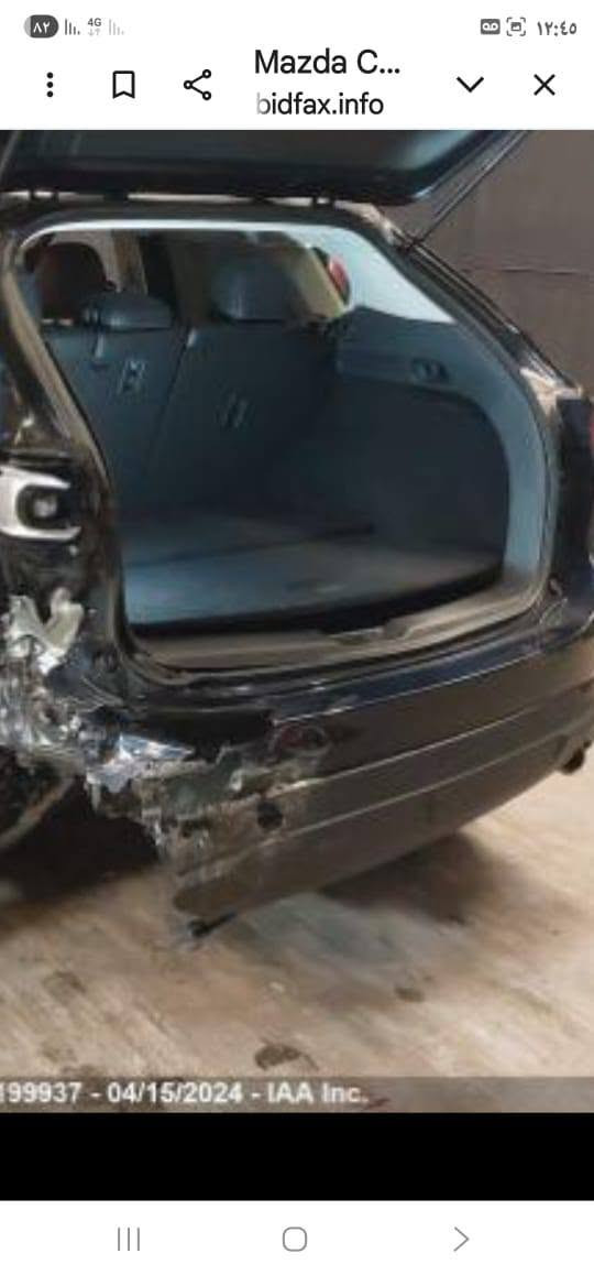 🚘 للبيع مازدا CX-5 فول مواصفات
🔹 الموديل: 2023
🔹 السعر: 165 مليون
🔹 الموقع: ديالى – بعقوبة – المفرق
🔹 المواصفات: محرك 2.5 لتر، دفع رباعي، ناقل حركة أوتوماتيك، فتحة سقف، مقاعد جلد، شاشة وسطية، كاميرا خلفية، حساسات أمامية وخلفية، تشغيل بصمة، دخول ذكي، تحكم بالمقود، مثبت سرعة، تكييف أوتوماتيك، إضاءة LED، جنوط ألمنيوم، أنظمة أمان متطورة.
🔹 للاستفسار والاتصال: *********** 📞

✨ سيارة نظيفة وفول مواصفات، الضرار في الصوره

نص مكتوب في الصور:
- Mazda C...
- bidfax.info
- 99937 - 04/15/2024 - IAA Inc.
- 199937 - 04/15/2024 - IAA Inc.