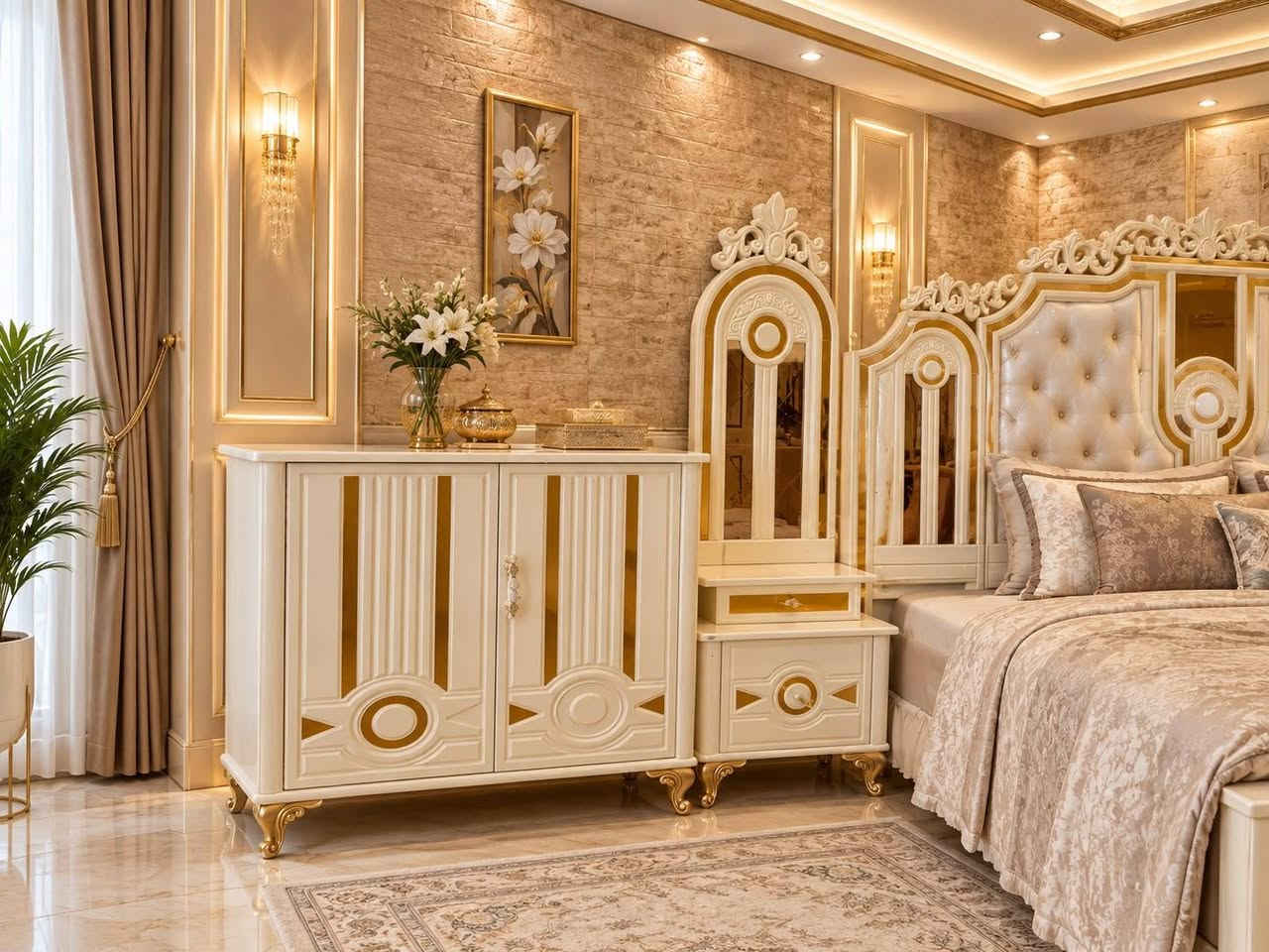 موديل الأقواس • نجارة عراقية • طقم 10 قطع