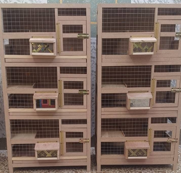 متوفر حاليا اقفاص خانا
1- ثلاث خانات  شغل فول جكامج بكل خانه وتيل فوك الجكمج معلاف خارجي  خانات جاهزه وجديده  ؤذ
2- ثنين خانات  جكامج بكل خانه بدون سيم  فوك الجكمج 
يتوفر يم ابو عبدالله النجار جميع فصالات حسب الرغبه 
ويتوفر ايضا اقفاص طيور الحب . تسليم كميات لصحاب المحلات   للحجز الاتصال برقم الهاتف ***********
