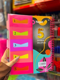 دفتر Target • ٥ فواصل • ٢٠×٢٧ سم