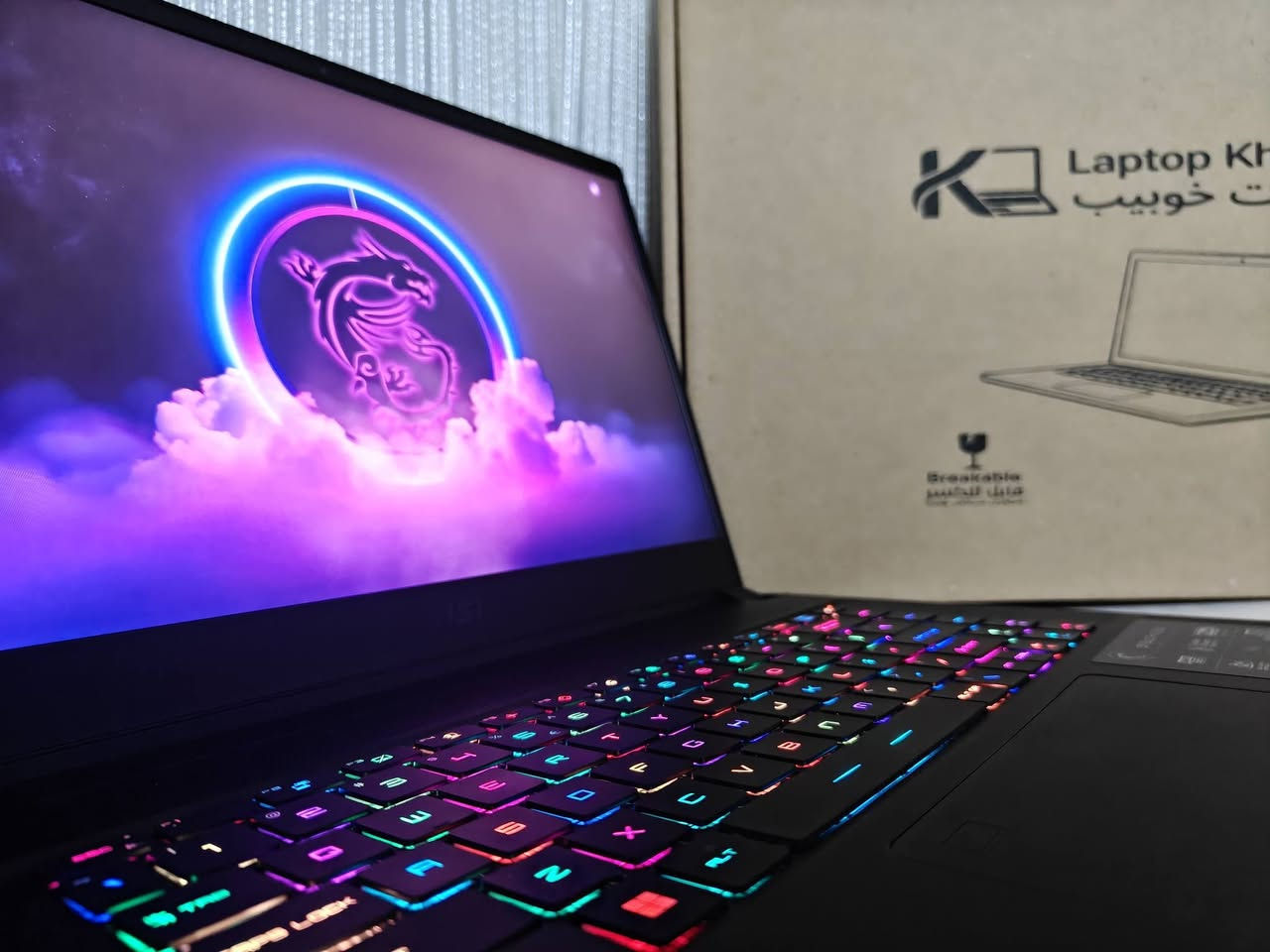 🔥 MSI Stealth GS66 – وحوش الأداء، الألعاب، والتصميم الاحترافي! 🔥
💻 المواصفات التقنية:

​🧠 المعالج (CPU): Intel® Core™ i7-12700H (الجيل الثاني عشر، 14 نواة، سرعة تصل إلى 4.70 GHz لأداء خارق)

​🎮 كرت الشاشة (GPU): NVIDIA® GeForce RTX™ 3070 Ti (بسعة 8GB GDDR6، أداء جبار للألعاب الثقيلة وبرامج المونتاج)

​⚡ الرام (RAM): 16GB DDR5 (سرعة فائقة جداً لتعدد المهام بسلاسة تامة)

​💾 التخزين (Storage): 512GB NVMe PCIe SSD (سرعة فائقة في الإقلاع ونقل الملفات)

​🖥️ الشاشة (Display): 15.6 بوصة FHD (1920 × 1080) IPS-Level بتردد خيالي 240Hz (سلاسة مطلقة وحركة فائقة النعومة في الألعاب) 

​⌨️ الكيبورد: Per-Key RGB Gaming Keyboard من SteelSeries (إضاءة مخصصة لكل مفتاح)

​🛠️ التصميم الهيكل: هيكل معدني أنيق ومتين من الألومنيوم الخفيف

​✨ حالة الجهاز: جهاز بحالة الزيروو نظيف جداً وبحالة ممتازة (بەکارهاتووی خاوێن و بێ کێشە) مناسب للألعاب القوية والمونتاج والهندسة.

​📞 للتواصل (واتساب أو اتصال): ***********

📍 العنوان: كركوك – بنجا علي (کەرکوک – پەنجا عەلی)

🏢 شركة خوبيب للابتوبات (Laptop Khubaib
