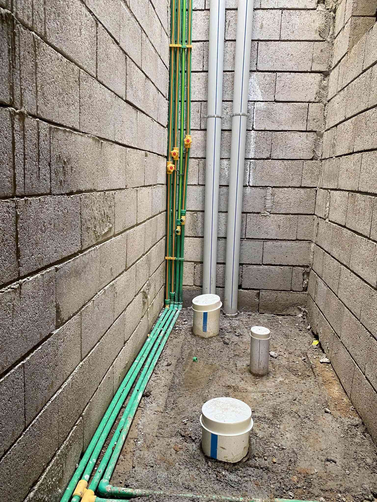 حي نابلس • ٣مجاميع صحية • نوازل PVC/PPR