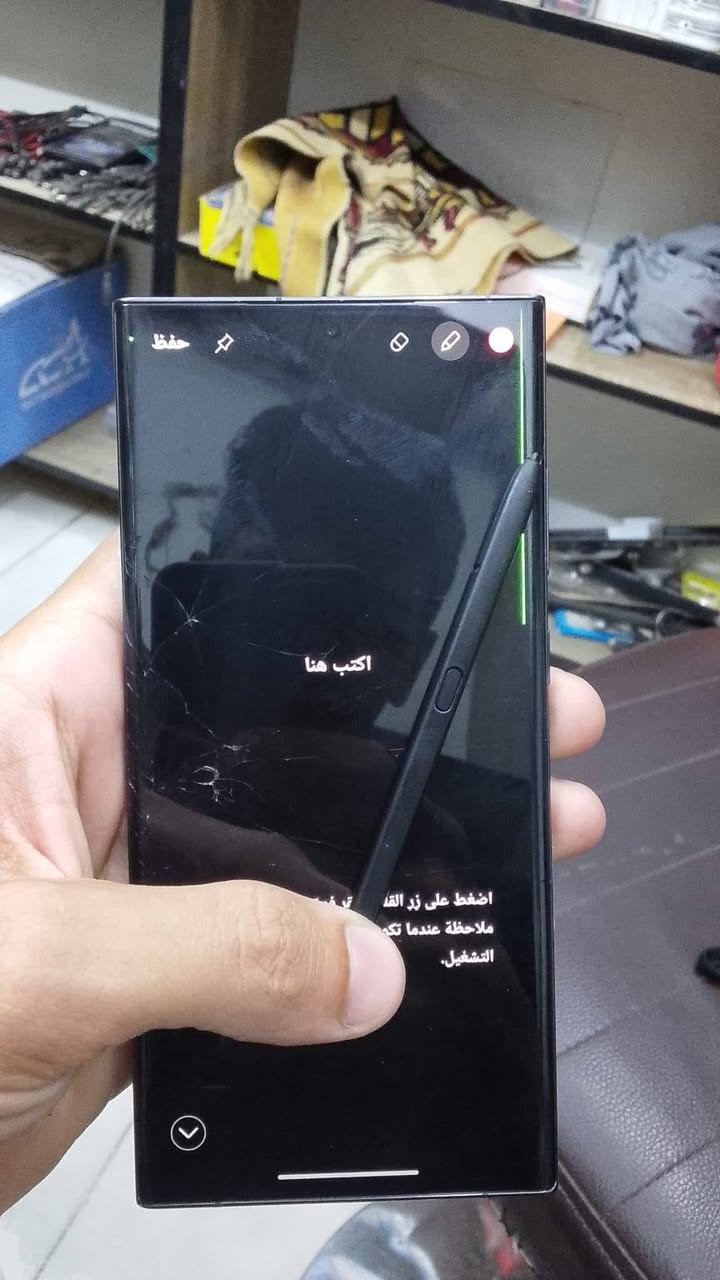 السلام عليكم اس 23 الترا للبيع
الجهاز مكفول ما مفتوح ابد
الصور شوي تعبانه بس التلفون نظيف الكلاس فقط مفطر ما مأثر ع اللمس وهاي الخط اليوم طلع بي للبيع متواجد فقط واتساب فقط واتساب او اتصال
الهاتف ***********

نص مكتوب في الصور:
- حفظ
- اكتب هنا
- اضغط على زر القلم لتفتح ملاحظة عندما تكون الشاشة مغلقة أو في وضع التشغيل.