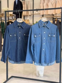 قميص جينز • خامة جينز ثقيلة • مقاسات M L XL