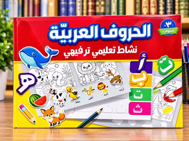 دفتر نشاط • تعليم الحروف • تلوين