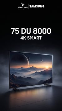 عرض مميز بسعر 1,250,000 فقط   شاشة 75 بوصة DU 8000  دقة 4K Smart  إنتر...