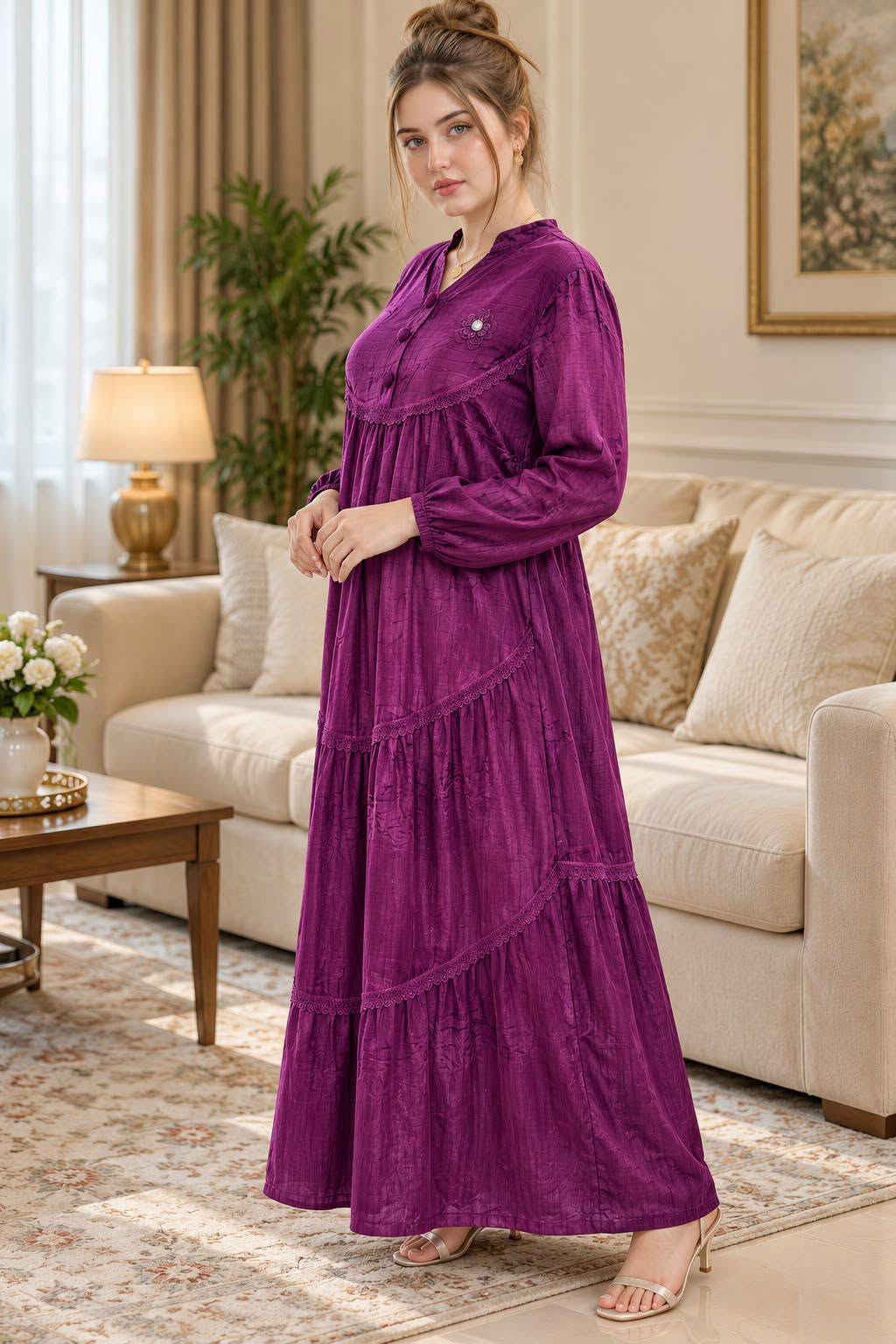 دشداشة مخمل • مقاسات L-3XL • توصيل متاح