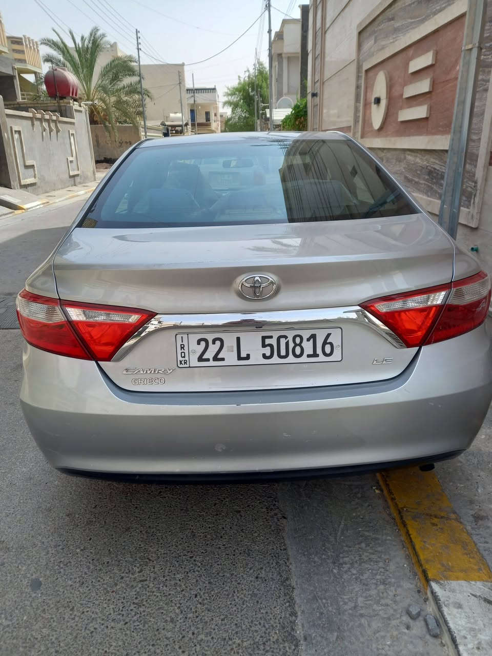 سلام عليكم للبيع تيوتا كامري ٢٠١٥ وارد امريكي  LEرقم أربيل بأسم عربي حادثه بنيد وجاملغ وملونين جاملغ ثاني وبيه بارد سعر 125وبيه مجال مكاني فلوجه شارع 40قرب وكاله سلطان/***********
