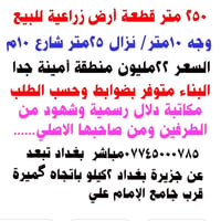 ٢٥٠م • أرض زراعية • قرب جامع الإمام علي