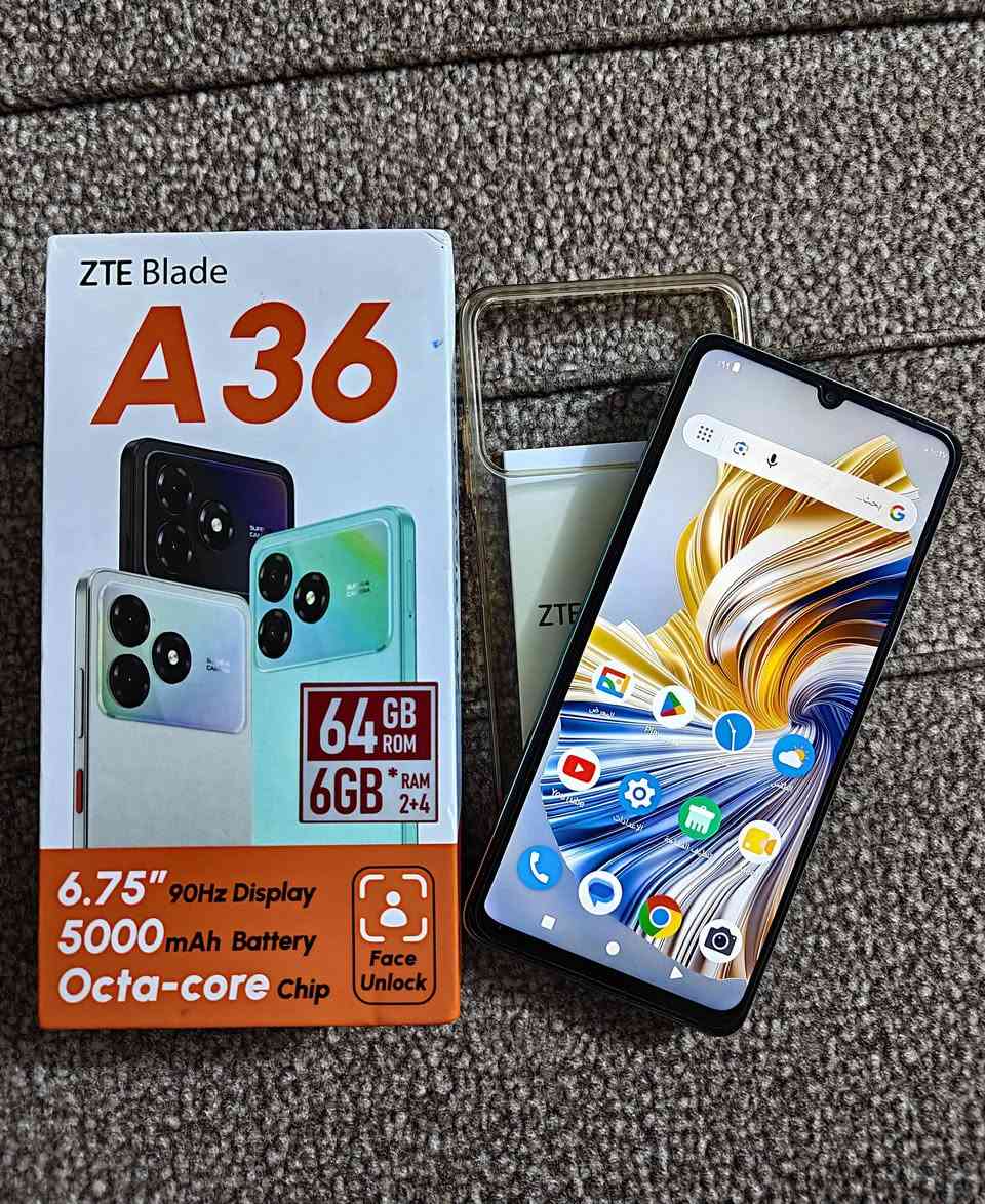 ZTE شركة ` A36 زتي اي
الجهاز نضيف 100% 🩵
المواصفات الكاملة :

 شاشة 6.75 بتردد 90 هيرتز

ذاكرة داخلية 6/64 جيجا

بطارية 5000 

معالج ثماني النواة يونسك 17200

الجهاز ويا كارتونه وكفر فقط 
السعر 130 شراي خاص او اتصل *********** واتساب
