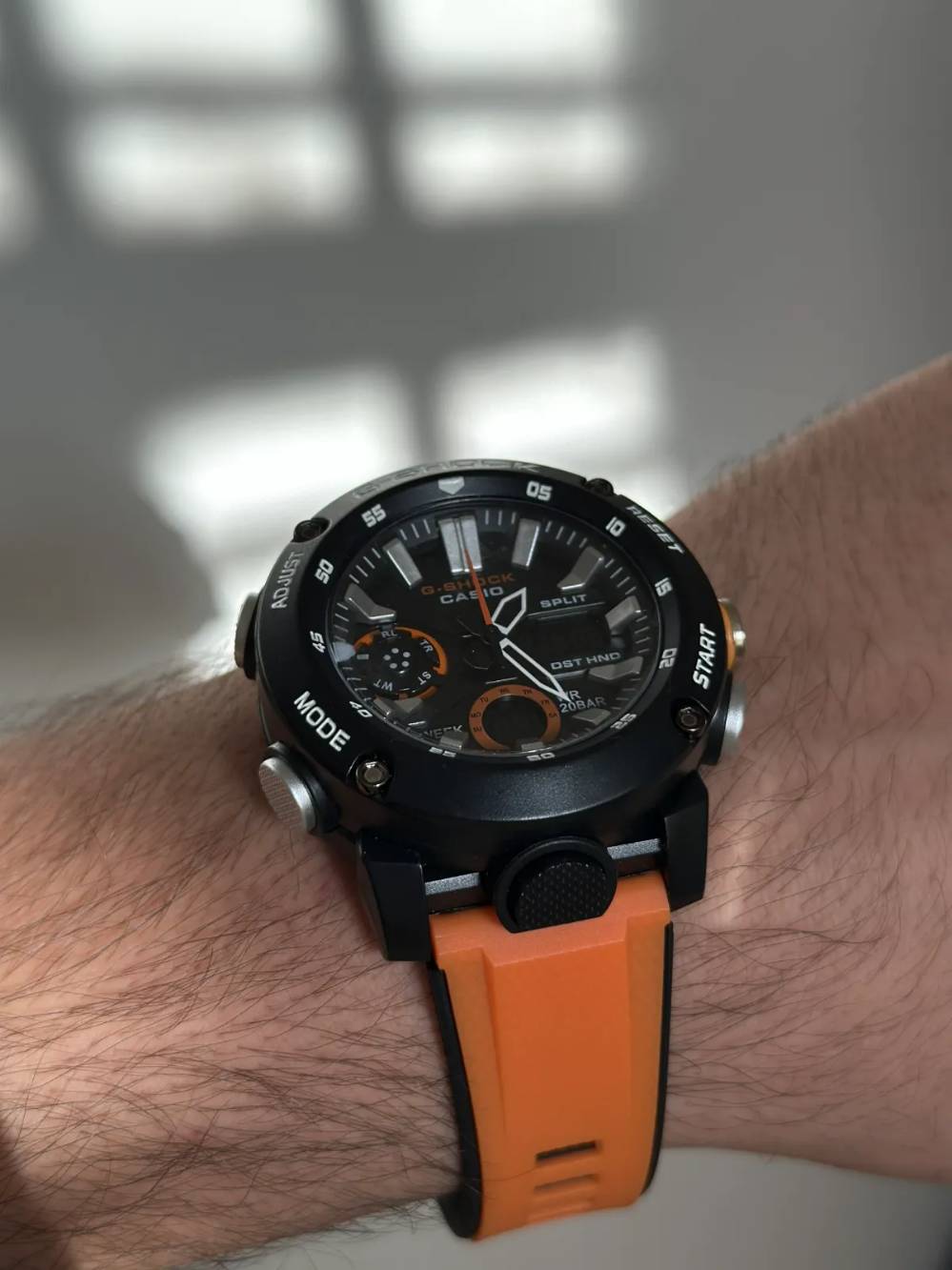 G-SHOCK كاسيو • أسود برتقالي • رجالي رياضي
