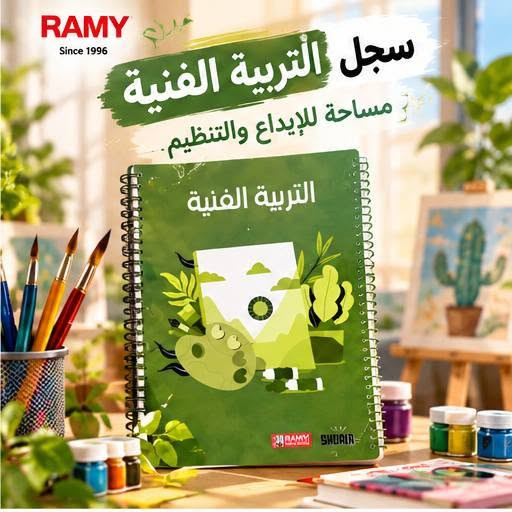 الدفتر اللي يحتاجه كل معلم مع كل بداية سنة دراسية! 
​سجلات تحضير الدروس من RAMY
 تجمع بين جمال التصميم
 وعملية التنظيم.
غلاف مخصص لكل مادة،
وتقسيم داخلي مريح يجعل عملية التحضير أسرع وأكثر ترتيباً.  
​ عُشّاق الجودة وأصحاب المكتبات:
نوفر لكم هذا المنتج الأساسي بكراتين الجملة وبأفضل هامش ربحي لمكتبتك!  
​📊 تفاصيل العرض:
​📦 سعة الكارتون: 36 سجل  
​🚫 ملاحظة: البيع بالجملة فقط  
​📲 تواصل معنا  وحجّز حصتك للموسم:
📍 العنوان: بغداد - شارع الرشيد / مقابل شارع المتنبي (قرب جامع الحيدر خانة)
📞 الهاتف: *********** | ***********

نص مكتوب في الصور:
- RAMY Since 1996 سجلات إحضار الدروس تصاميم مميزة لكل مادة
- RAMY Since 1996 سجل اللغة العربية لأن لكل درس أثر...
- RAMY Since 1996 سجل التربية الفنية مساحة للإبداع والتنظيم
- RAMY Since 1996 سجل الرياضيات ترتيب أوضح لكل درس
- RAMY Since 1996 سجل اللغة الإنجليزية خطوة أوضح نحو المستقبل