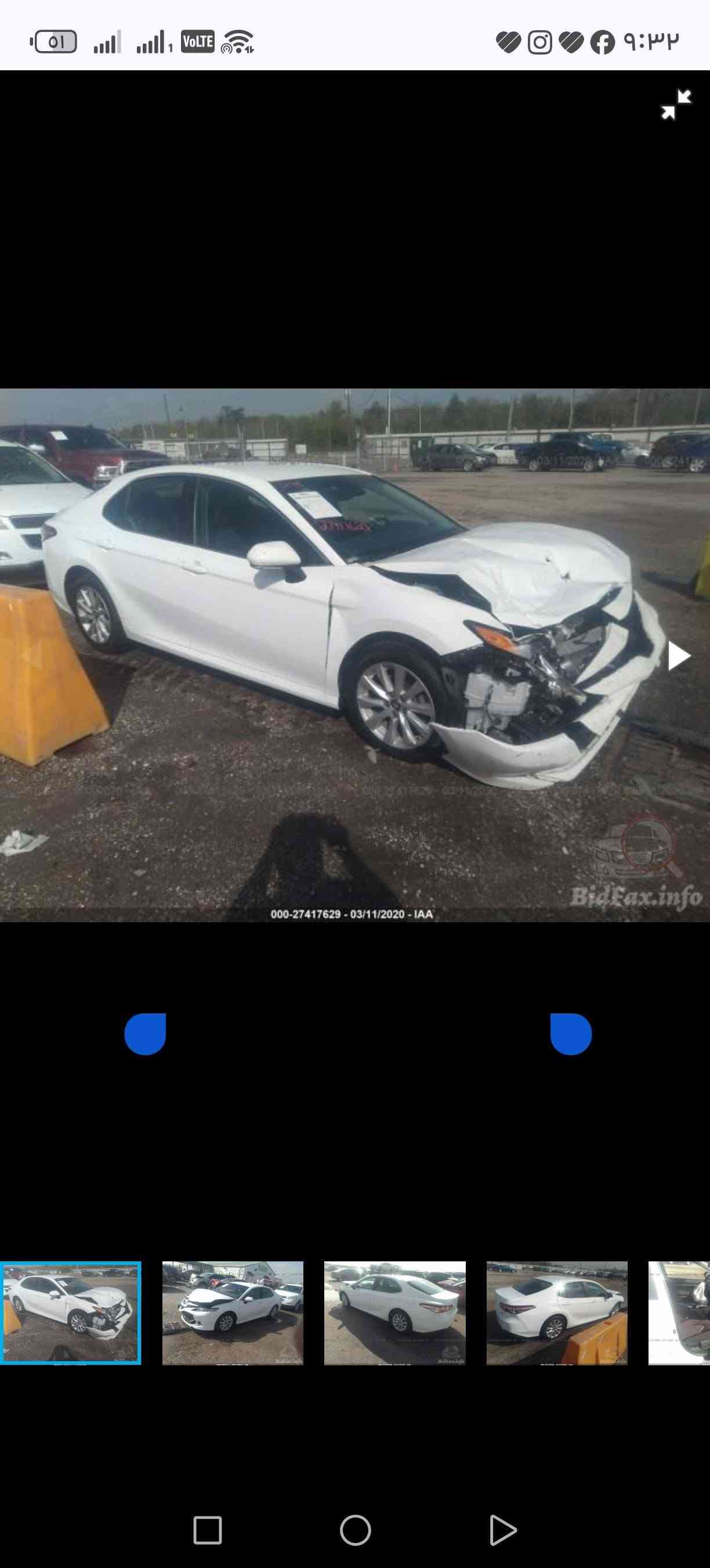 —السعر165بيها مجال--
تويوتا كامري.        — Toyota Camry 

‏‎وراد أمريكي.     —  دركه راجع سستم  

‏‎الموديل                —  2018 

فئة                       —  LE   

حجم المكينه         —  V4/2500 

‏‎اللون                     —  ابيض  
 
ماشيه.           ——m200——

حالة السياره.    — جاملغ عكس السايق تعديل  بنيد                                 معمر ومصبوغ بدون دواخل

‏‎ المواصفات المعروفه  

رقم السياره    — بغداد

‏‎موقع  السياره — الانبار حديثه

‏‎للأستفسار
***********واتساب

نص مكتوب في الصور:
- en.bidfax.info/toyot
- 000-27417629 - 03/11/2020 - IAA BidFax.info
- 000-27417629 - 03/11/2020 - IAA
- BidFax.info
- en.bidfax.info/toyot 000-27417629 - 03/11/2020 - IAA