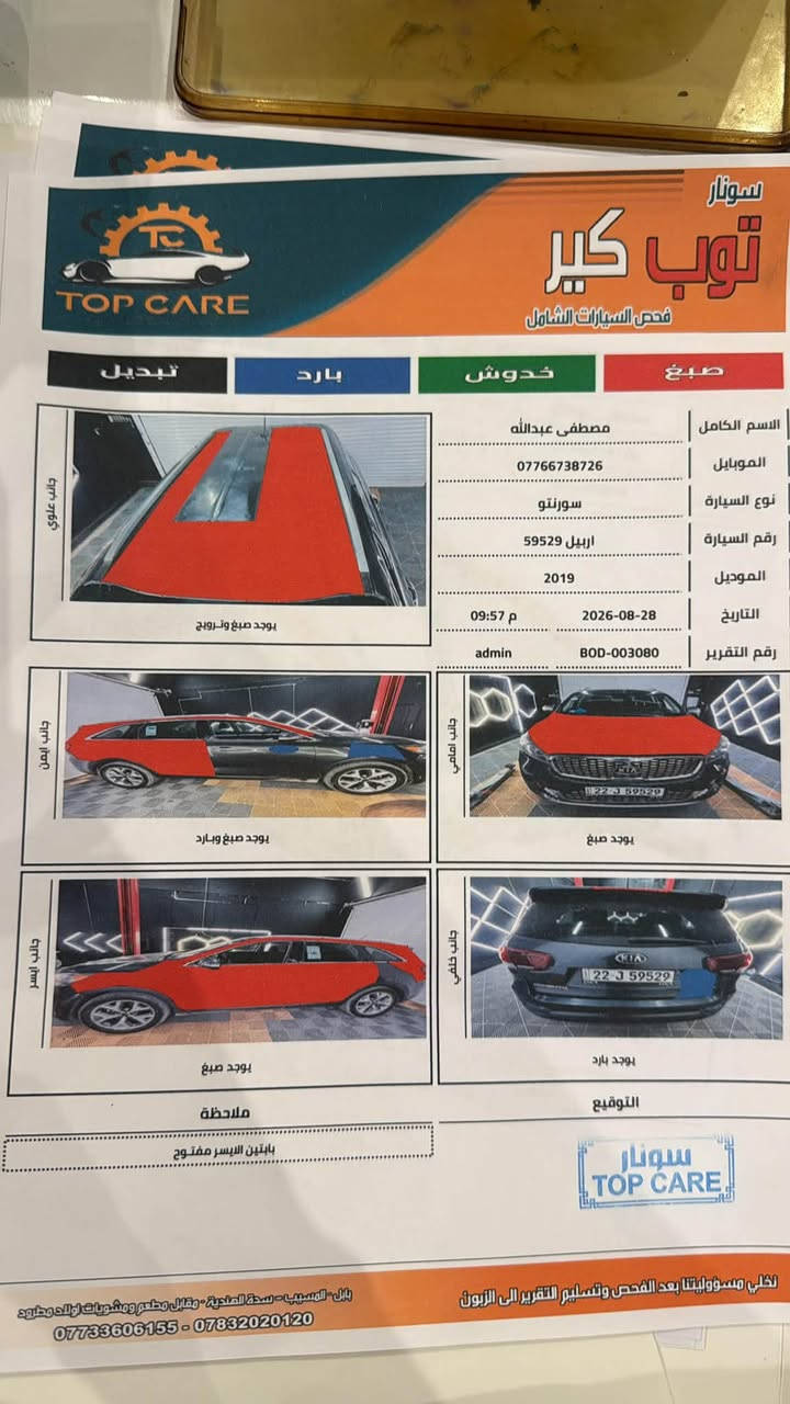 سورنتو ٢٠١٩ • ٦ سلندر • ماشيه ١٨٥١٥٠