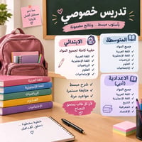 تدريس خصوصي ومتابعه جيده وان شاء الله نتائج محققه مكان الكاظميه