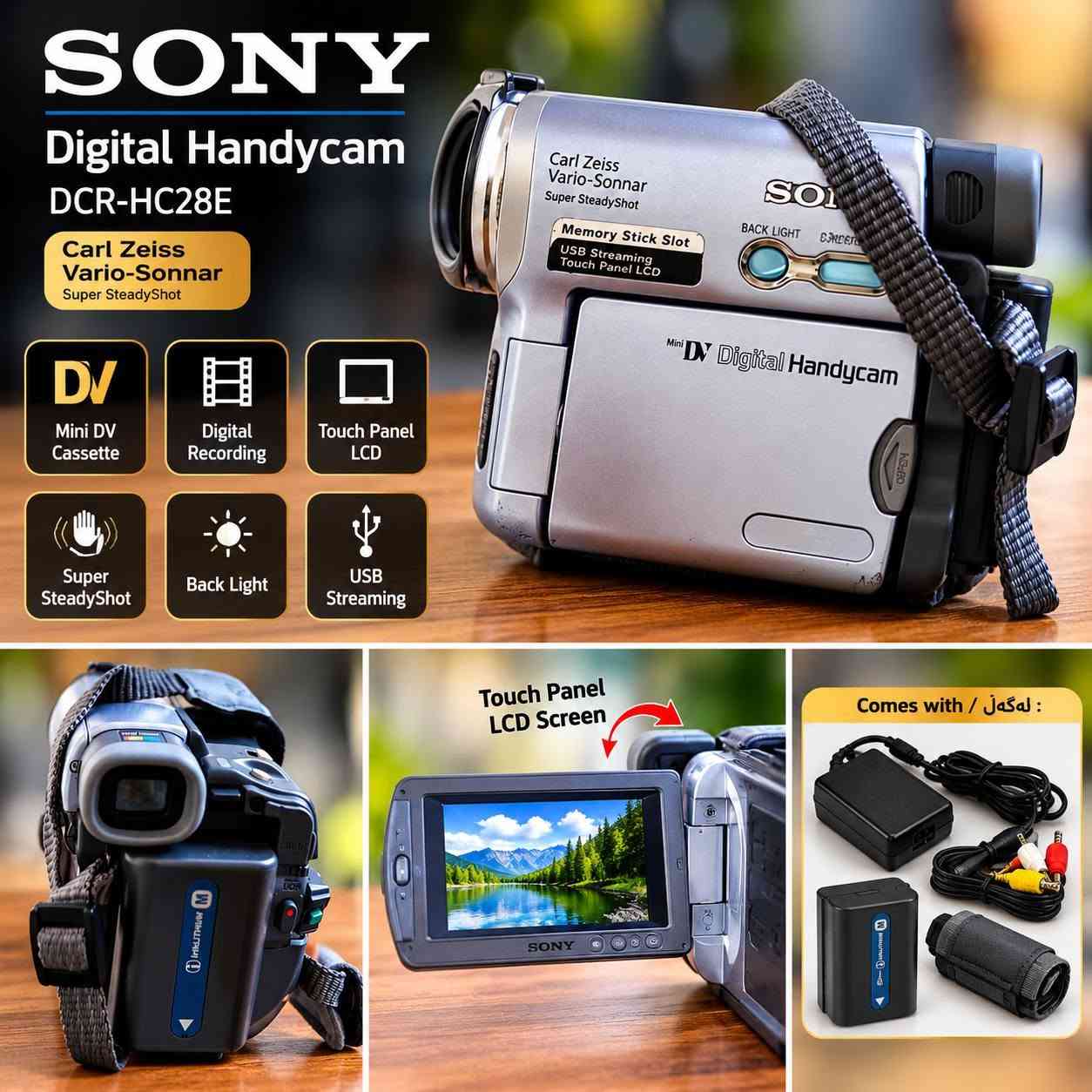 سوني DCR-TRV22E • Carl Zeiss • زووم 10x