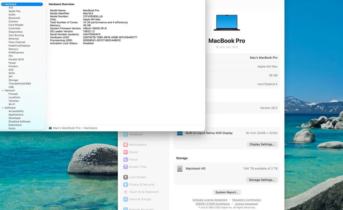 MacBook Pro 2024 16” M4 Max

M4 Max 
Ram 36 | SSD 2 TB 
Battery 100 | Cycle 44

Apple care 2028 

Price : 4,000,000

المبيعات : ***********
الدعم الفني والصيانة: ***********

متجرنا على سوبركي 

https://app.gini.iq/deeplink/macmasters

قناة التلجرام

https://t.me/macmastersiQ

حساب الانستا 

https://www.instagram.com/macmaster.iq?igsh=NW4zdDdsbTExYnEx&utm_source=qr

حساب الفيسبوك 

https://www.facebook.com/share/17h5xxa2YC/?mibextid=wwXIfr
