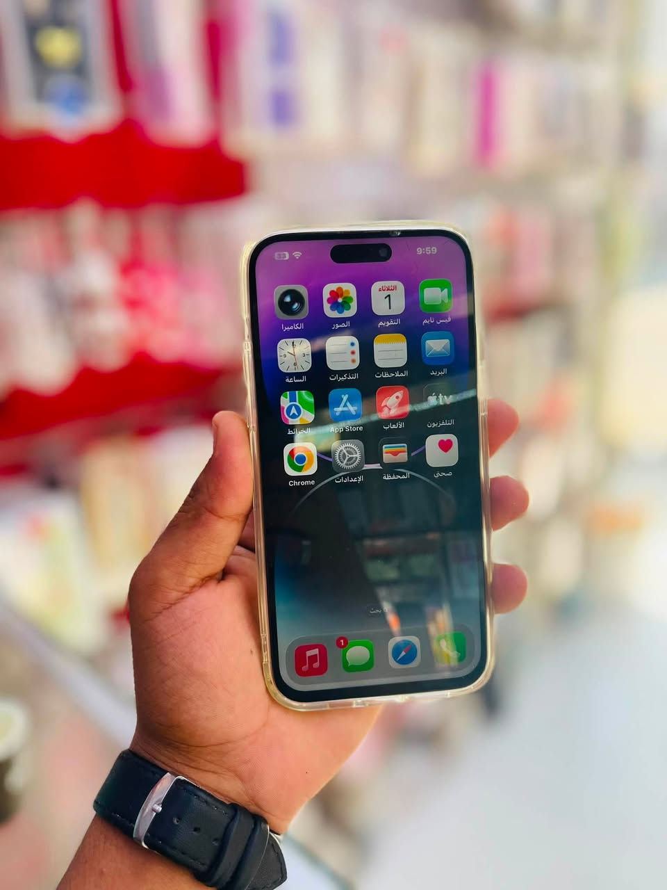 سلام عليكم ايفون 14pro max  مبدل شاشه و بطاريه و ما يتفرمت بي ايكلود شغال كله طبيعي للبيع بطاريه100مكاني رفاعي سعر375 وبي مجال بسيط ***********
