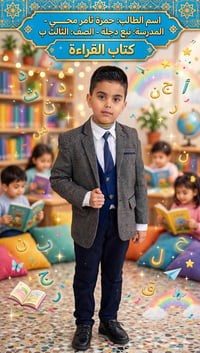 ملصقات أطفال • تصاميم حسب الطلب • عرض ٥+١