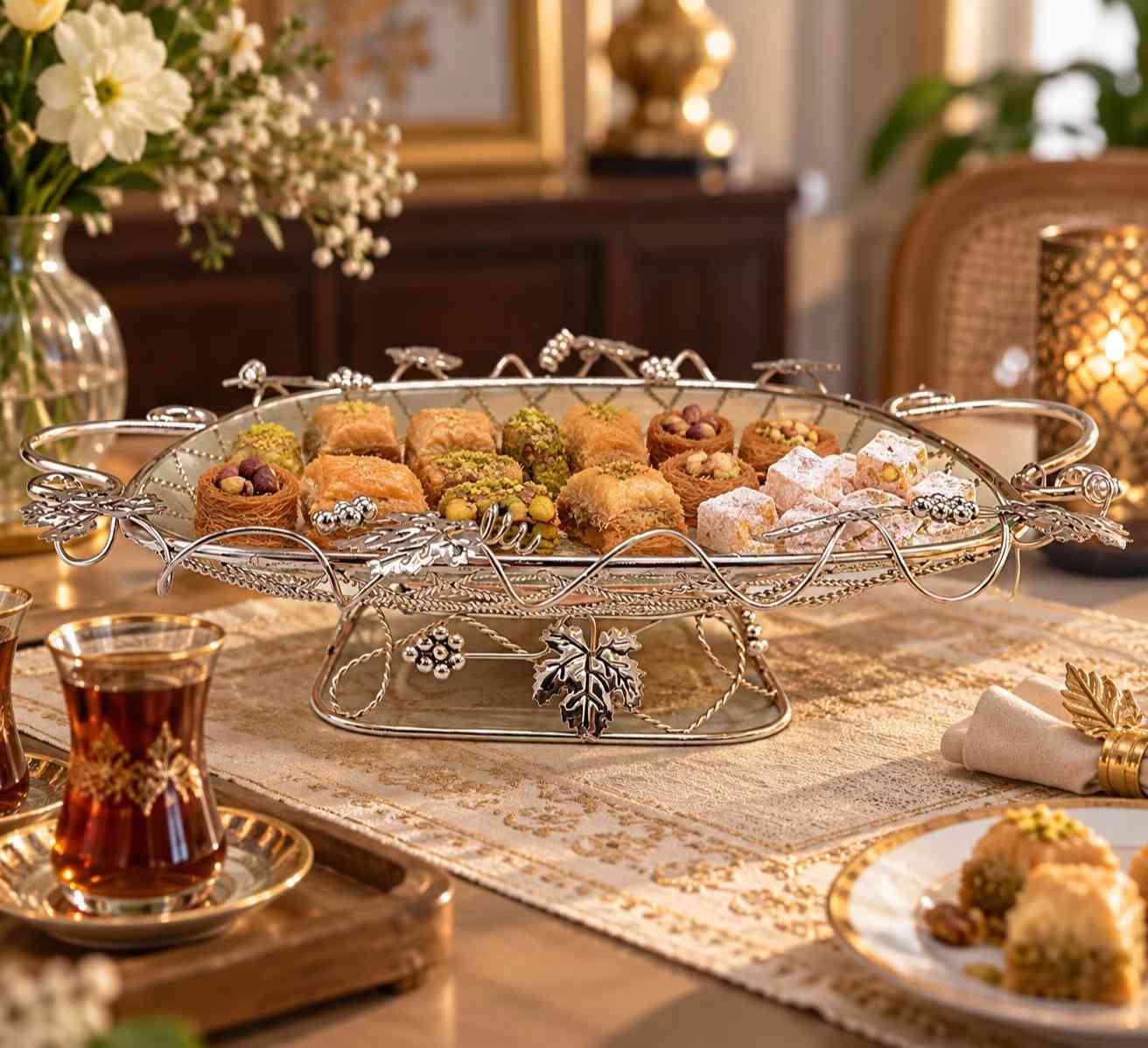 🍽️ سینی پێشکەشکردن گونجاوە بۆ پێشکەشکردنی میوە 🍓🍇، شیرینی و کێک 🍰، چەرەزات 🥜 و سووکە ژەمەکان، هەروەها دەتوانرێت وەک پارچە دیکۆرێکی شیک بەکاربهێنرێت کە جوانییەکی تایبەت بە ماڵەکەت دەبەخشێت. 🤍 📦 گەیاندنمان هەیە بۆ هەموو پارێزگاکانی عێراق 🇮🇶 📩 بۆ داواکردن و زانیاری زیاتر: لە ڕێگەی دایرێکت یان پەیوەندی بکەن بەم ژمارەیە: 📞 *********** 📍 ناونیشان: هەولێر – تابڵۆ مۆڵ – نهۆمی زەمینی – دوکانی B59. #شعب_الصيني_ماله_حل😂😂 #kurdistan #iraq #مطبخ #تريند_التيك_توك 
