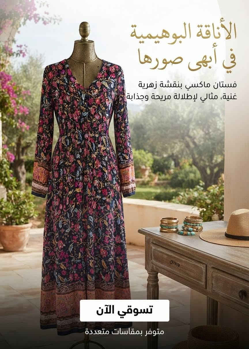 لمسه حرير • فستان أمومة • فستان ماكسي