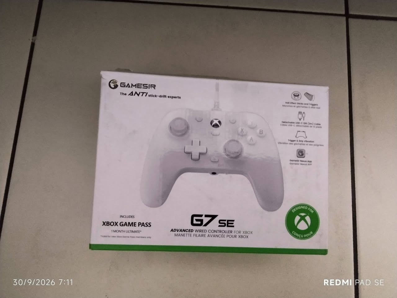 السلام عليكم أكس بوكس سريس اس  Xbox series s 512  الجهاز نضيف حيل مستخدم أقل من شهرين يجي ويا جوستكة الأصلي و جوستك كيم سير و حسابين و احد بي اشتراك كيم بأس التمت يعني اقوى اشتراك مدت اربعين يوم الجهاز  ويا مطارية شحن يعني تخلص من سالفت الباتريات سعر الجهاز ٤٠٠ الف رقمي *********** المكان العلام السيدية

نص مكتوب في الصور:
- 30/9/2026 7:11
- REDMI PAD SE
- 30/9/2026 7:10
- 30/9/2026 7:09
- 30/9/2026 7:12 REDMI PAD SE
- 30/9/2026 7:13 REDMI PAD SE