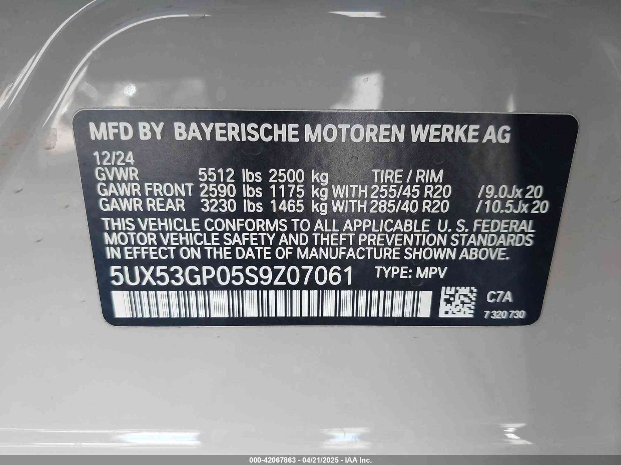 السلام عليكم Bmw x3 للبيع فقط 
موديل 2025 
وارد امريكي 
الضرر مالتها فقط دعامية 
مثل ما موضح بصور 
السيارة فول موصفات 
4 سلندر 
رقم اربيل 
مضلل السيارة 
ماشية 9000 كيلو متر تقريباً 
للاستفسار الاتصال 

‭***********‬
