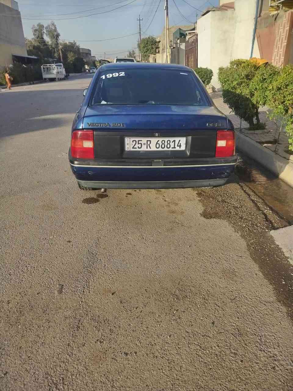 اوبل فكترا موديل1992
كير عادي محرك 20 شرط لا صرف ولا بخار 
دفتر بانزين بي
رقم كركوك جديد لحد 2030
صدر اربع تايرات بشرط 
سعر  38$ ييه مجال 
اي استفسار ***********
