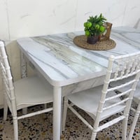 ميز طعام تركي كراسي عظم عاج. سعر 135وبي مجال. 07707118714