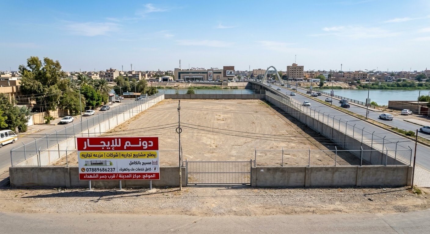 صمم لي صوره لعرض دونم للايجار يصلح مشاريع تجاريه او شركات او مزرعه تجاريه مسيج بالكامل وكامل خدمات ماء كهرباء 
الموقع مركز المدينه قرب جسر شهداء 
***********