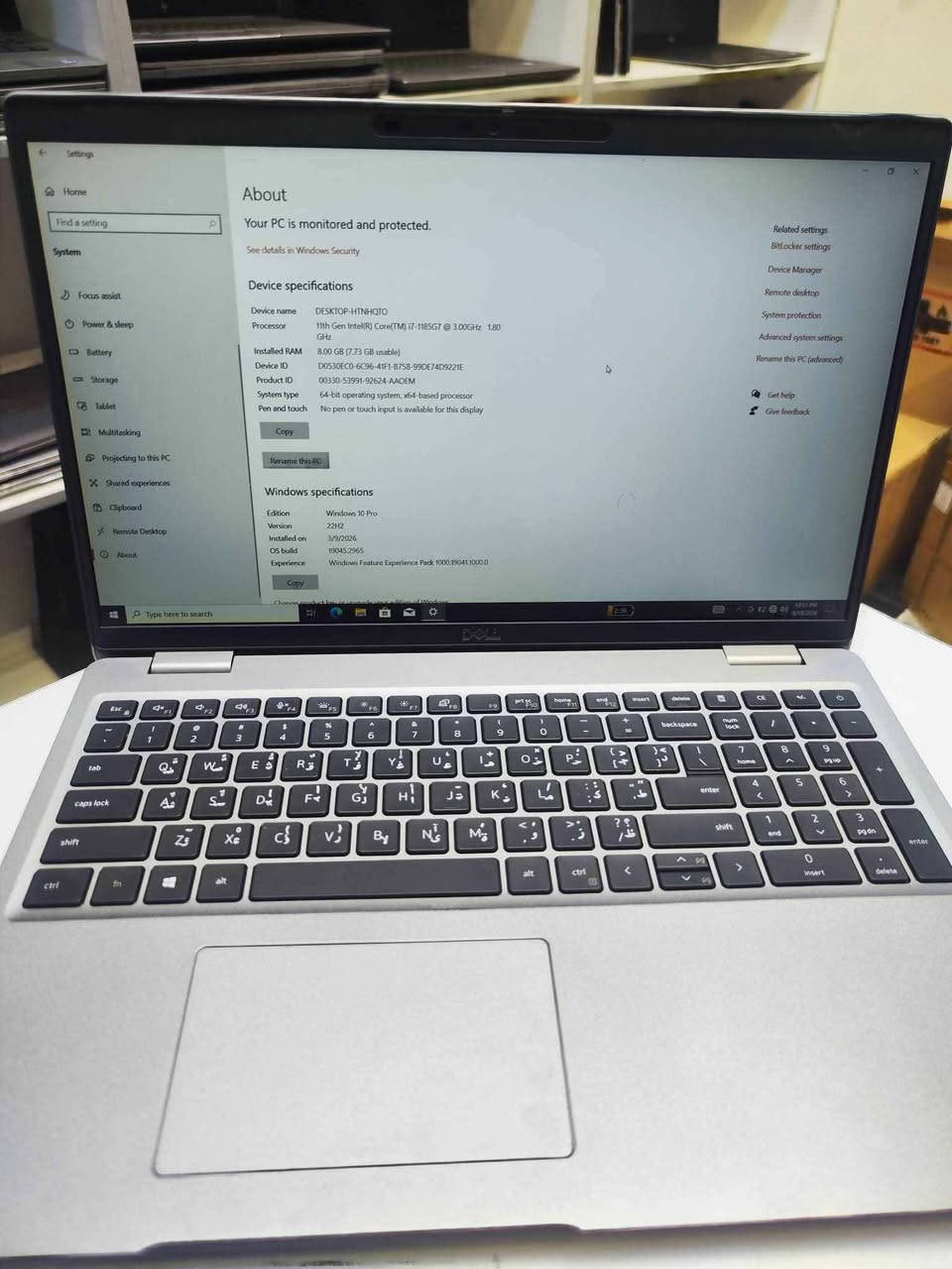 لابتوب سلم خفيف حديث معالج قوي وجيل عالي DELL 5520 Ci7 جيل حادي عشر    نظافة عاليه جدا اخو الجديد وعل الفحص وين متريد 
. 
 السعر ثابت 430 الف مع التوصيل والحقيبة والشاحن الأصلي 
……………………

 المعالج Core i7-11th جيل الحادي عشر 
 ذاكرة الوصول العشوائي (الرام) 8GB 
 التخزين( الهارد) SSD 256GB 
 مقاس شاشة 15.6 انج دقة عالية 
 منفذ HDMI & TYPE C 
 كيبورد  عربي انكليزي
الرام والهارد قابل للتطوير 
…………………………………
*********** الريادة للحاسبات بغداد, العراق
