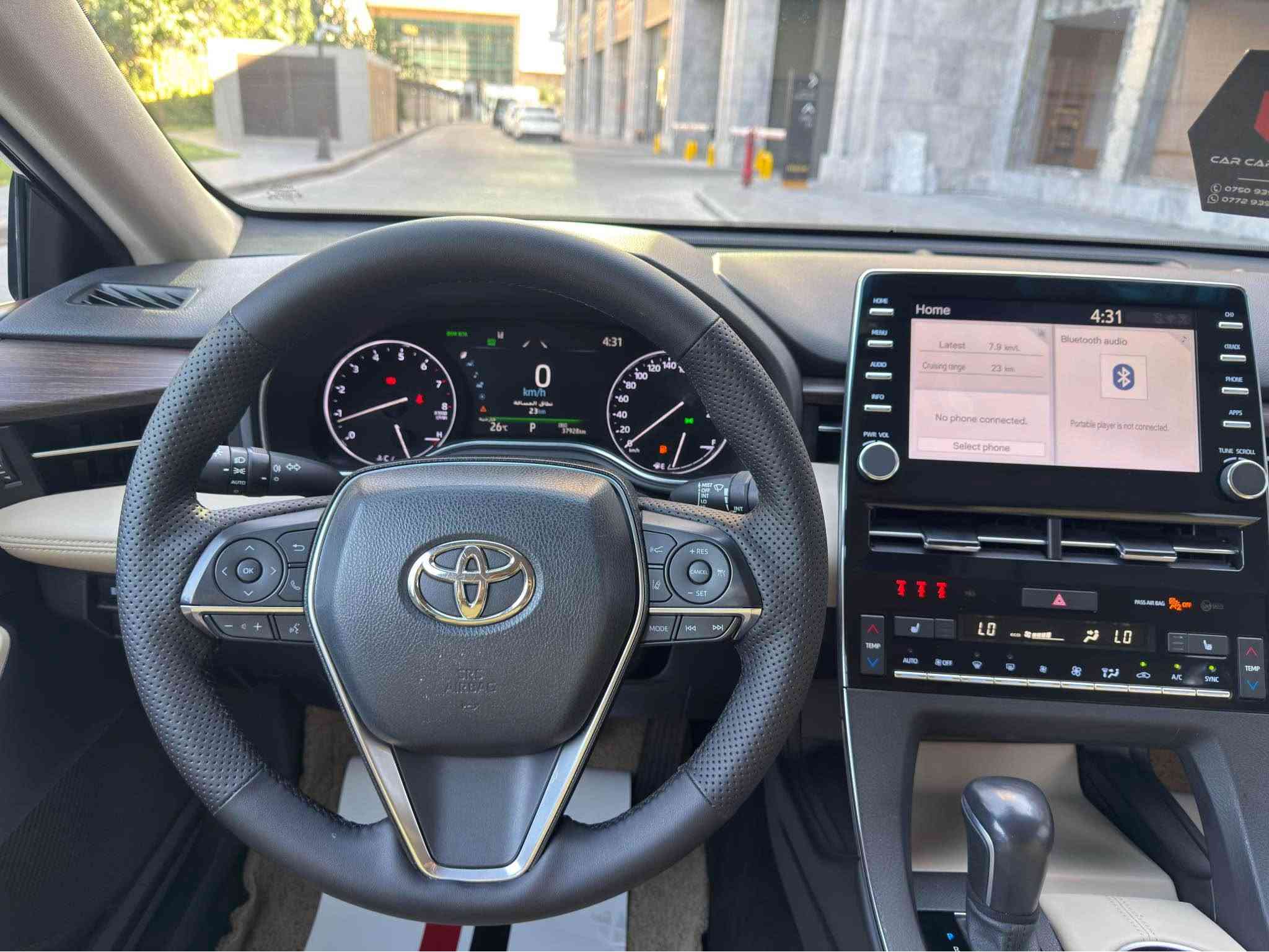 Avalon 2022
خليجي 
ماشي ٣٨،٠٠٠ كم
مواصفات درجة ٢
فتحة 
بصمة 
كشنات: جلد - كهربائية - تتفة
داخل كريمي
رادار 
لايت اوتو
تحكمات ستيرن
٣ مود
بريك بصمة 
اوتو هولد
٤ جام اوتو 
شاشة كبيرة 
سيارة بدون صبوغ 
بي شبر بارد
عنوان السيارة اربيل
***********
*********** أربيل, العراق

نص مكتوب في الصور:
- CAR CAP
- ***********3