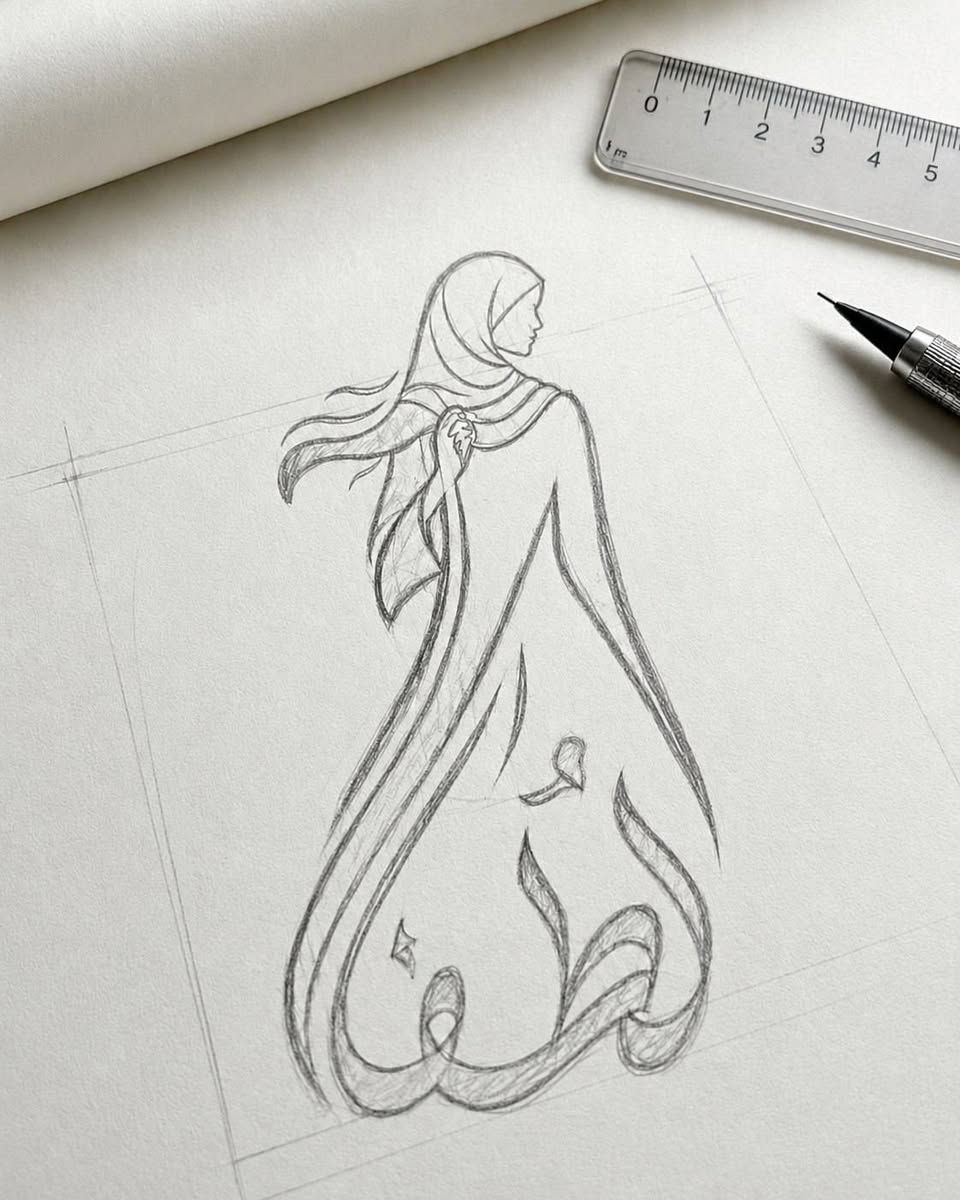 هوية بصرية • محل عبايات • واتساب