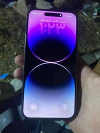 ايفون 14برو ماكس نضافه 80بلميه جهاز نضيف بطاريه 75مبدل بس ظهر هاذه جها...
