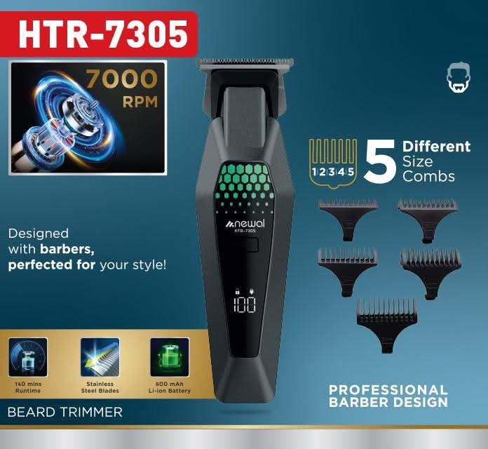جمله فقط 
بصره تنومه
*********** عبدالله واتساب 
*********** عبدالله واتساب

نص مكتوب في الصور:
- HTR-7600 6000 RPM 3 Different Size Combs PROFESSIONAL BARBER DESIGN Powerful Motor Stainless Steel Blades Adjustable Cutting Lengths HAIR CLIPPER
- HTR-7301 Ceramic Blades Built-in LED Light PROFESSIONAL BARBER DESIGN 2 Different Adjustable Comb Size 60 mins Runtime Effective High RPM 600 mAh Lithium Battery IPX5 Water Resistant BEARD TRIMMER
- HTR-7300 6500 RPM Designed with barbers, perfected for your style! 4 Different Size Combs 3 6 9 12 PROFESSIONAL BARBER DESIGN 70 mins Runtime Stainless Steel Blades 600 mAh Lithium Battery BEARD TRIMMER
- HTR-7305 7000 RPM Designed with barbers, perfected for your style! 5 Different Size Combs 1 2 3 4 5 140 mins Runtime Stainless Steel Blades 600 mAh Li-ion Battery BEARD TRIMMER PROFESSIONAL BARBER DESIGN