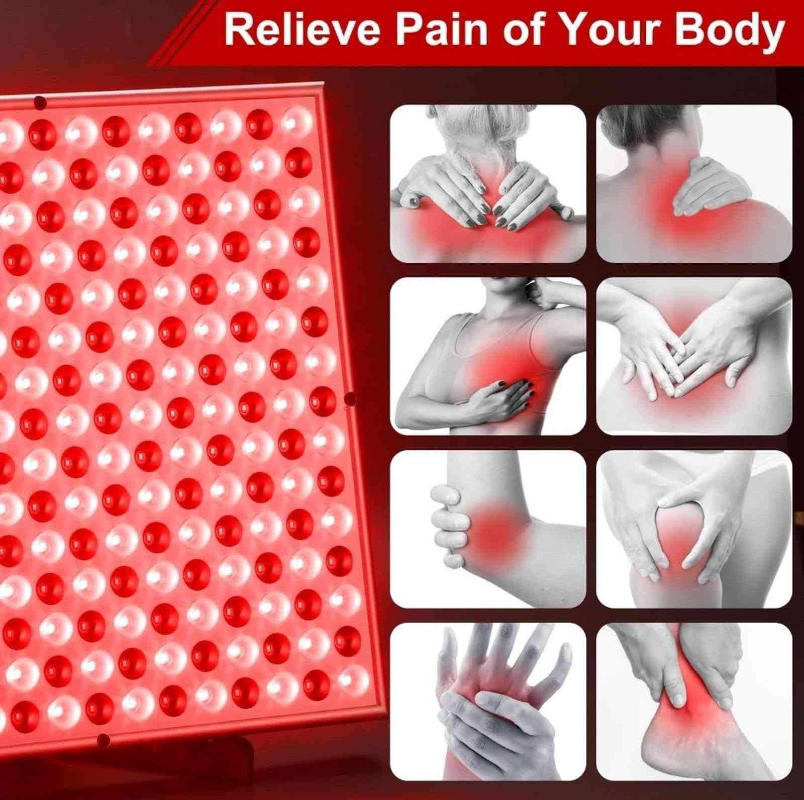 تظهر الصورة لوحة علاج بالضوء الأحمر والأشعة تحت الحمراء القريبة (Red and Near-Infrared Light Therapy Panel) بقدرة 45 واط، وتحتوي على 225 مصباح LED يدمج بين الأطوال الموجية 660 نانومتر (الضوء الأحمر العميق) و850 نانومتر (الأشعة تحت الحمراء القريبة) لتخفيف آلام المفاصل والعضلات وتحسين مظهر البشرة
السعر 50 الف 
التواصل خاص أو الاتصال على الرقم 
***********
تظهر الصورة لوحة علاج بالضوء الأحمر والأشعة تحت الحمراء القريبة (Red and Near-Infrared Light Therapy Panel) بقدرة 45 واط، وتحتوي على 225 مصباح LED يدمج بين الأطوال الموجية 660 نانومتر (الضوء الأحمر العميق) و850 نانومتر (الأشعة تحت الحمراء القريبة) لتخفيف آلام المفاصل والعضلات وتحسين مظهر البشرة
