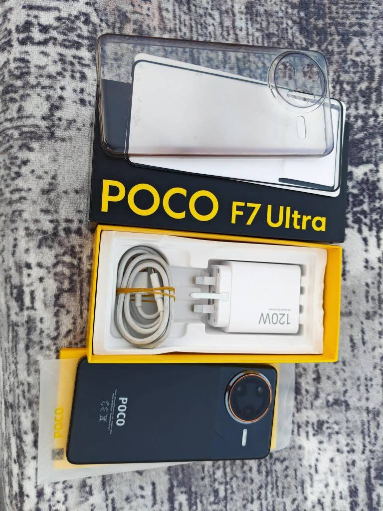 Poco F7 Ultra 

کامل ئەشیا 
بیعەیب بەزەمانی یەک هەفتە
نرخ:تەنها  ٦٣٥ هەزار 
💾 ڕام   16+16  
📟 زاکیرە    512گێگا                
⚙️ snapdragon8 Elite  +gaming chip بەڵای سەرعی      
🎮 بۆ هەموو یاریەک  120fps ئەدا بە 2k
📷 کامێرا   50mp 60x zoom  کامیرای زۆرجوان     
🔋 پاتری     5300 و   120وات
📲شاشە  2k      120hz    زۆر نایاب   

Tele : ***********  وەتسئەپ دخان, السليمانية

نص مكتوب في الصور:
- 6:00 Detailed info and specs RAM 16.0+16.0 GB CPU Snapdragon 8 Elite Mobile Platform Octa-core Max 4.32GHz OS version 3.0.301.0.WOMMIXM.C07 Android version 16 BP2A.250605.031.A3 | Android security update: 2026-05-01 Model 24122RKC7G Baseband version MPSS.DE.7.0-GLB-b04e30b32a Kernel version 6.6.77-android15-8-g63ce7556864c-ab13994517-4k Internal storage
- 5:59 Display resolution The system might close the apps running in the background while switching resolution FHD+ 2400×1080 (saves battery) WQHD+ 3200×1440 (adds clarity) Save battery with WQHD+ Switch resolution automatically to save power
- 5:59 88 Battery protection Battery info Battery health 98% Cycles 257 Manufacture date Jan 2025 First use Mar 2026 Charging protection Charge fully Battery protection To extend battery life, the device will stop charging when battery level reaches 80% and charge fully only when scheduled Intelligent charging To extend battery life span, the system will learn how you charge your device and stop charging when battery level reaches 80% in applicable situations