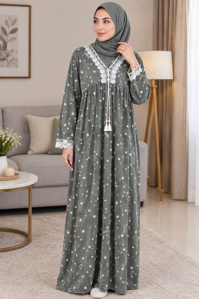 دشداشة نسائي • خامة قديفة • مقاسات L XL XXL