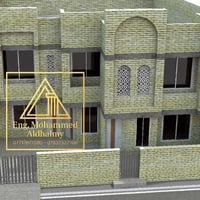 تصميم واجهة منزل طابقين بمساحة 300 م2 بنظام الهيكل الانشائي  حسب الطلب...