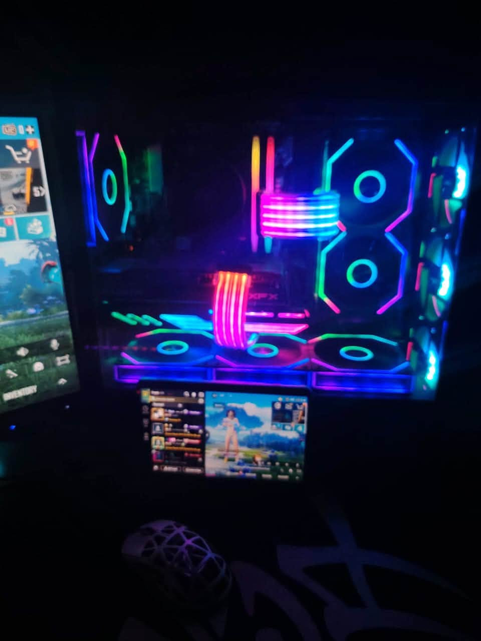M.b ASUS PRIME B450M AII
RAM DESKTOP DDR4 16GB RGB
SSD 512 M.2 PULL GEN4
RX 6650XT 8GB XFX
PSU FSP HYDRO K PRO 600W BRONZE BLACK
CASE SAMA V PLAY BLACK
FAN 120MM ARGB BLACK
COOLMOON AOSOR C200 BLACK
COOLMOON AOSOR C260 BLACK
COOLMOON GT8 Horizontal GPU Support BLACK
جوستك كيم سر جيل 7 
 كيبور وماوس وشاشه 1 k 75 hحاسبه جديده بمعنا الكلمه مع ضمان وجميع كراتين 
مكاني بغداد ساحة مضفر. ***********
السعر  مليون و600.

