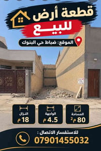 ضباط حي البنوك • ٨٠م • واجهة ٤.٥م