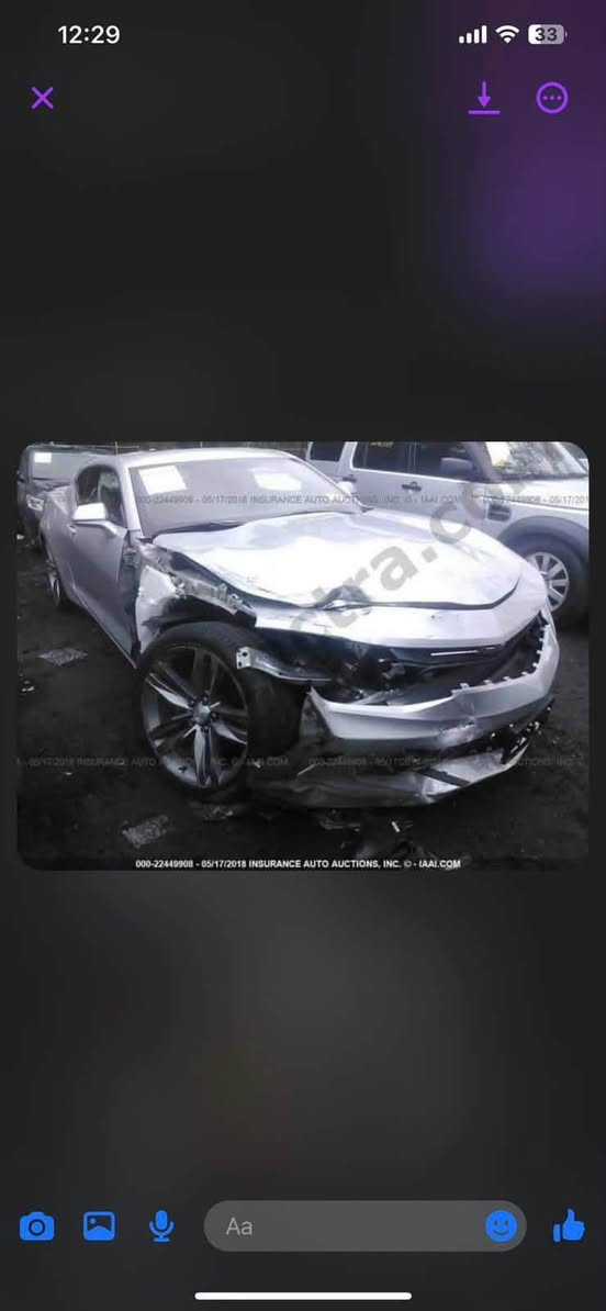 سلام عليكم شباب الطيبه عندي كمارو موديل ١٧خمسينيه سياره فول مواصفات بيها طبه بل r وهذا لموديل معروف بلكير اعتقد دجه او اذان وحادثها قطعتين فقط ايرباك البرده طاك بيها طعجه بلبنيد وبيها جاملغ لخلفي بارد ممصلحات سياره حلوه ونضيفه وعليها برمجه وقويه سياره رقم سليمانيه شوكت متريد تحويل موجود مكان السياره يرموك الشراي يتصل ***********
