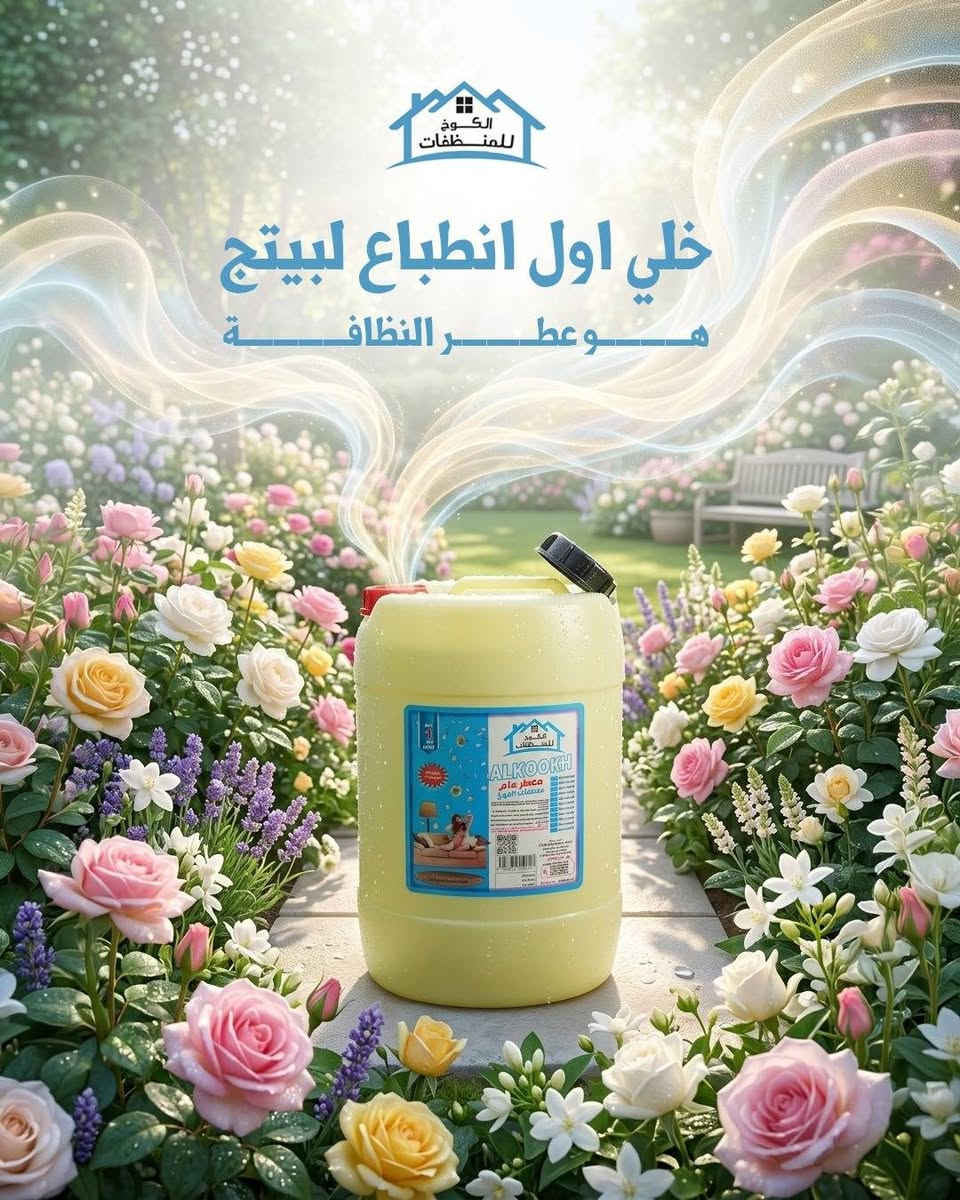 معطر عام الكوخ يخلي كل زاوية بالبيت تفوح بريحة منعشة وثابتة طول اليوم. 💚
مثالي للمنازل، المكاتب، المحلات، والقاعات… لأن الانتعاش الحقيقي يبدأ من المكان النظيف.

📞 للحجز والاستفسار:
***********
***********
يوجد واتساب
الكوخ للمنظفات… نظافة تثق بيها كل يوم. 🌸
