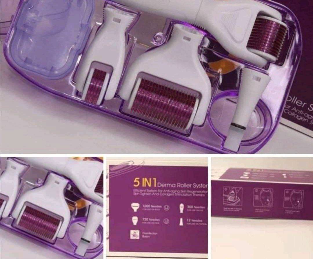 DERMA ROLLER SYSTEM 6IN1🧏‍♀️💞
💥بكج ديرمارول هو أحد الأجهزه المستخدمه في نضارة البشره والجلد وعلاج بعض المشكلات الجلديه البسيطه وهوعباره عن اله تحتوي على أبر مصنوعه من التيتانيوم يتم تمريرها على الجلد وبهاأبر للوخز وتختلف مقاسات الأبر بأختلاف المكان المراد علاجه وبعد عمليه التمرير تبدأ الخلايا بلظهورمن جديد وهو جهاز طبي مسموح به ومستخدم بكثره حيث يعمل على زيادة مستوى الكولاجين والإيلاستين في الجلد حيث ان أغلب مشاكل البشره هي قلة الكولاجين بلبشره حيث هذه الأله وبأختصار تحفز عمل الكولاجين بلبشره وتنشط الدوره الدمويه مما يساعد على علاج مشاكل البشره بكل انواعها وتستخدم للنساء والرجال وكل الأعمار وتناسب البشرات بكل انواعها والوانها،واستخدامهاسهل وبسيط.
💥من فوائدDERMA ROLLER👇👇👇
💥بكج الديرمارول تستخدم للوجه والجسم واليدين وشعر الرأس.
💥تستخدم في الحصول على بشره نضره.
💥تستخدم في علاج التشققات الجلديه.
💥تستخدم في تحفيز نمو الشعرللرأس.
💥تستخدم في تقليل من شدةالخطوط الحمراء والبيضاء في الجسم والسيلوليت.
💥تستخدم في علاج بعض الندبات كلما كانت سطحيه أكثر،حيث تحسن من مضهر الندب وحفر الوجه بنسبه تصل 90% وفي بعض الدراسات 100%.
💥 درمارول لها دور في تقليص المسامات الواسعه.
💥تحفيز انتاج الكولاجين وتحسين مرونة الجلد
والحد من التجاعيد.
💥تحسن من لون التصبغات والكلف والهالات.
💕يمكن استعمال نفس الدرمارول لأكثر من سنه حسب محافظتك عليها.
💕تعزز من استقبال السيرومات والكريمات المغذيه، حيث تسمح بلأختراق العميق لأي كريم او جل بنسبه عاليه تصل 40 ضعف.
💞قبل أستخدام الديرمارول👇
💥 يجب غسل الوجه جيدا بلغسول وتجفيفه.
💥 يجب غسل رأس الديرمارول بلماء الساخن وهذايضمن تطهير الأبر.
💥بلنسبه للمخدر فهو اختياري حيث يرجع لطبيعه كل شخص يتحمل نغزات الأبر ،حيث يتم وضع المخدر والانتظار لبضع دقائق لحين الشعور بأن المنطقه اتخدرت من بعدها يجب تنظيف المنطقه جيدامن المخدر.
💥تمرر رأس البكره بأتجاه واحد من اليسار الى اليمين ثم من الأعلى الى الأسفل ثم بشكل قطري  مرر كل منطقه من الجلد4_5مرات لكل اتجاه .
💥بعدها وضع سيروم يدعم تجديد الجلد ويترك من 20_30 دقيقه بعد ذلك يمكن وضع مرطب او قناع للوجه.قبل استخدام اي منتج يجب التأكد من ان البشره غير متنمله من المخدر وغير محمره.
💥يمكن استخدام الديرمارول من 1_2 بالأسبوع
👈💥نصيحه:تجنب اشعه الشمس لمدة اسبوع على الأقل بعد العلاج كمايجب استخدام واقي شمس spf30 على الأقل،الى جانب كريمات غنيه بلكولاجين والفيتامينات A,E,C.💓💓
#الاصلي 💯💯 
السعر 25 
🚘 يوجد خدمة توصيل لجميع محافظات العراق ٤ الاف 🚘